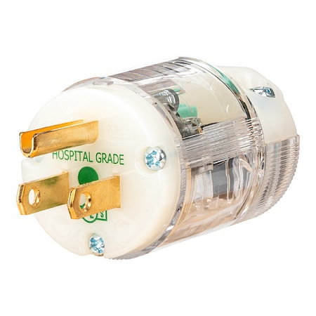 Straight Blade Plug, 5-15P, 15 A, 125V AC, 2 Pole, Spring Clamp Terminals, Grounded MPN:HBL8215CTST