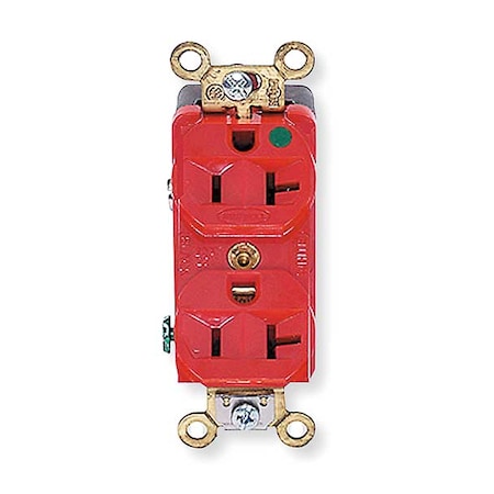 Duplex Straight Blade Receptacle, 5-20R, 20 A, 125V AC, 2 Pole, 3 Wire, Flush Mount, Grounded MPN:HBL8300ILR
