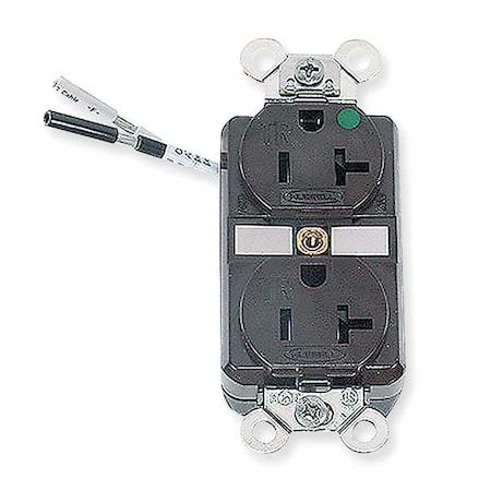 Straight Blade Receptacle, 5-20R, 20 A, 125V AC, 2 Pole, 3 Wire, Flush Mount, Grounded MPN:HBL8300SGA