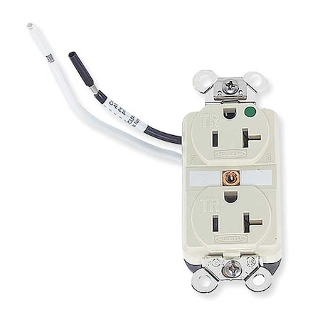 Duplex Straight Blade Receptacle, 5-20R, 20 A, 125V AC, 2 Pole, 3 Wire, Flush Mount, Grounded MPN:HBL8300SGIA