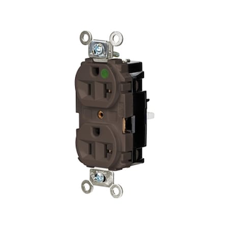 Straight Blade Receptacle, 5-20R, 20 A, 125V AC, 2 Pole, 3 Wire, Surface Mount, Grounded MPN:HBL8300ST