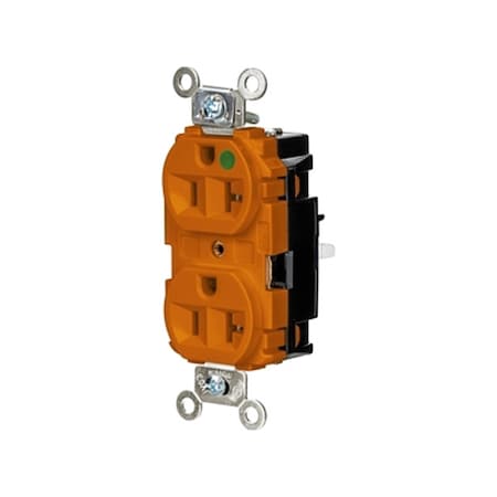 Straight Blade Receptacle, 5-20R, 20 A, 125V AC, 2 Pole, 3 Wire, Surface Mount, Grounded MPN:HBL8300STO