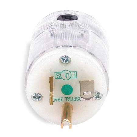 Straight Blade Plug, 5-20P, 20 A, 125V, 2 Pole, Screw Terminals, Grounded MPN:HBL8315CT