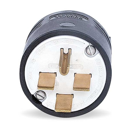Straight Blade Plug, 15-30P, 30 A, 250V AC, 3 Pole, Screw Terminals, Grounded MPN:HBL8431C