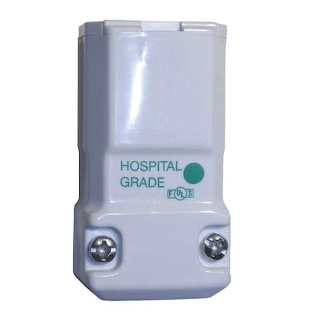 Straight Blade Connector, 6-20R, 20 A, 250V AC, 2 Pole, 3 Wire, Screw Terminals, White MPN:HBL8469V