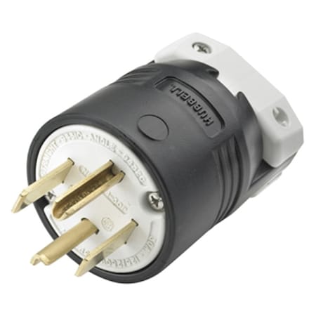 Straight Blade Plug, 14-30P, 30 A, 125/250V AC, 3 Pole, Screw Terminals, Grounded MPN:HBL9431C
