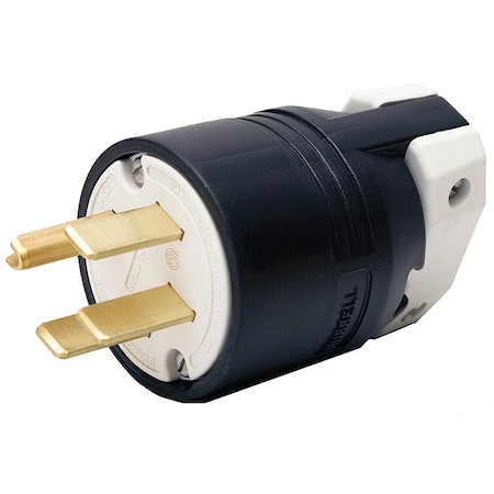 Straight Blade Plug, 14-50P, 50 A, 125/250V AC, 3 Pole, Screw Terminals, Grounded MPN:HBL9451C