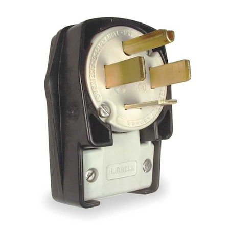 Straight Blade Plug, 14-60P, 60 A, 125/250V AC, 3 Pole, Screw Terminals, Grounded MPN:HBL9462C