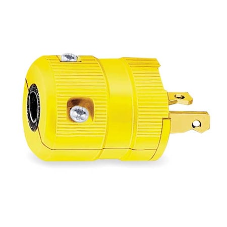 Straight Blade Plug, 2-20P, 20 A, 250V AC, 2 Pole, Screw Terminals, Non-Grounded MPN:HBL9758VY