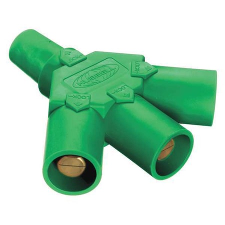 Triple Connector, 600VAC/250VDC, Grn, Taper MPN:HBLF3MGN