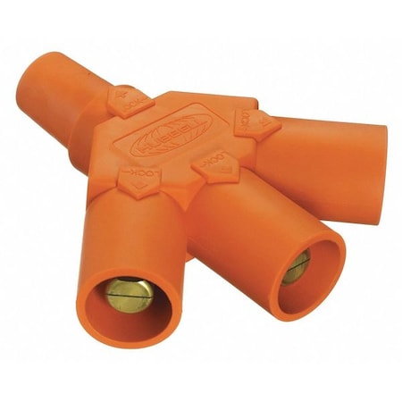 Triple Connector, 600VAC/250VDC, Org, Taper MPN:HBLF3MO
