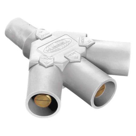 Triple Connector, 600VAC/250VDC, Wht, Taper MPN:HBLF3MW