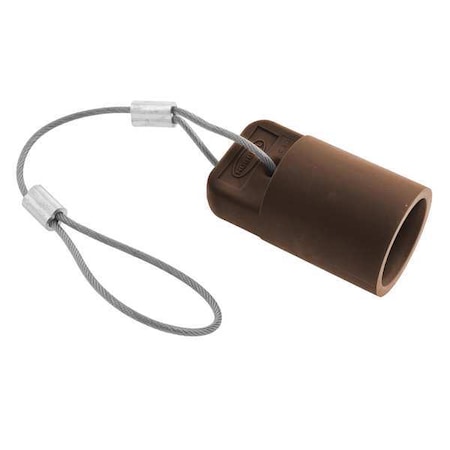 Single Pole Connector Cover, Female, Brown MPN:HBLFCAPBN