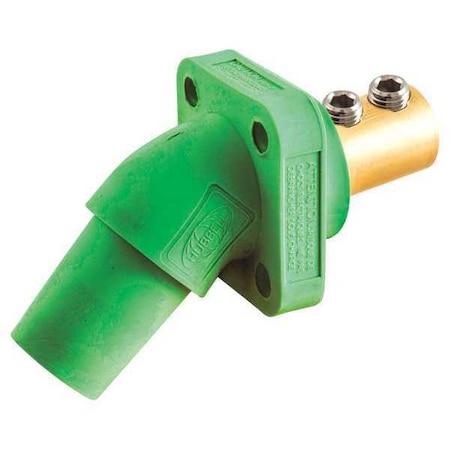 Angled Receptacle, Green, Double Set Screw MPN:HBLFRAGN