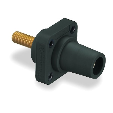 Receptacle, 3R, 4X, 12K, Stud, Black, Series: 16 MPN:HBLFRSBK