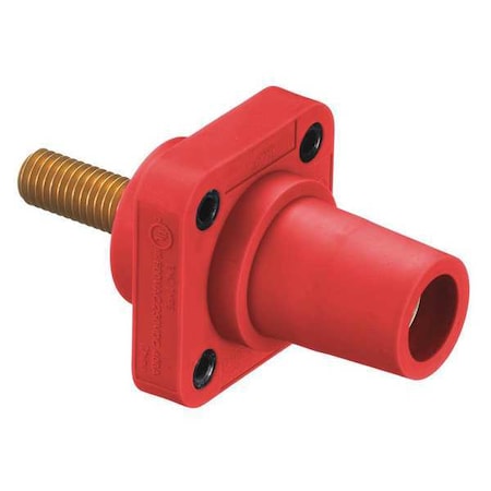 Receptacle, Female, Red, Taper Nose, Stud MPN:HBLFRSCR