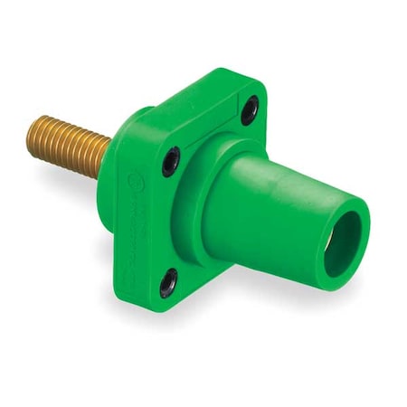 Recpt, Green, Female, Threaded Stud, 400 A MPN:HBLFRSGN