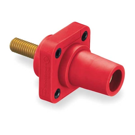 Recpt, Red, Female, Threaded Stud, 400 A MPN:HBLFRSR