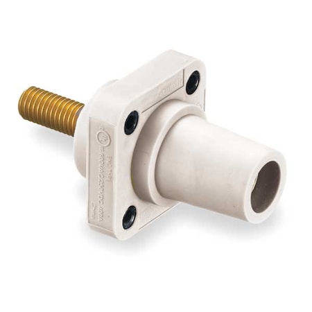 Recpt, White, Female, Threaded Stud, 400 A MPN:HBLFRSW