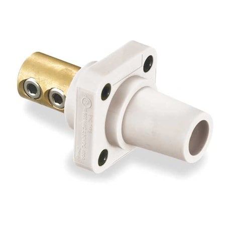 Recpt, Wht, Female, Double Set Screw, 400 A MPN:HBLFRW