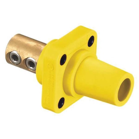 Recpt, Yllw, Female, Double Set Screw, 400 A MPN:HBLFRY