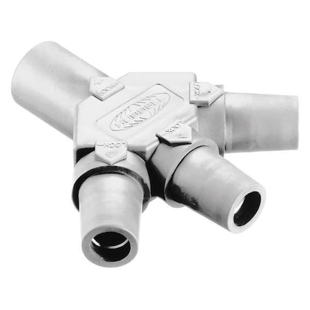 Triple Connctr, Wte, 300/400AC/DC, Taper MPN:HBLM3FW