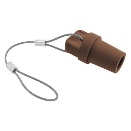 Single Pole Connector Cover, Male, Brown MPN:HBLMCAPBN