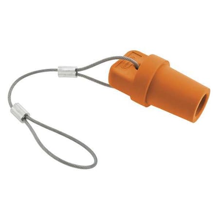 Single Pole Connector Cover, Male, Orange MPN:HBLMCAPO