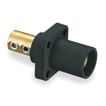 Recpt, Black, Male, Double Set Screw, 400 A MPN:HBLMRBK