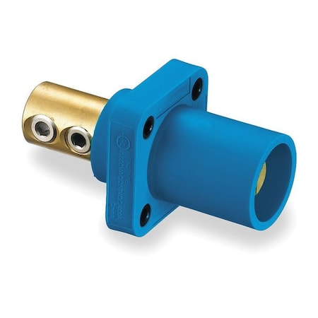Recpt, Blue, Male, Double Set Screw, 400 A MPN:HBLMRBL