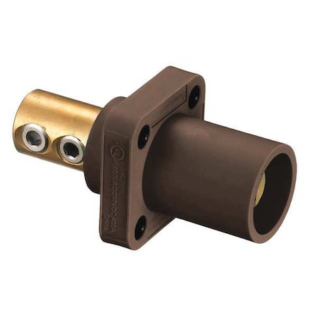 Receptacle, Brwn, Male, 4-4/0, Double Set MPN:HBLMRBN