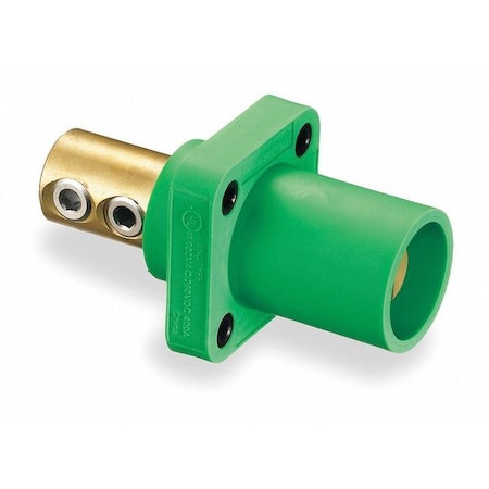 Recpt, Green, Male, Double Set Screw, 400 A MPN:HBLMRGN