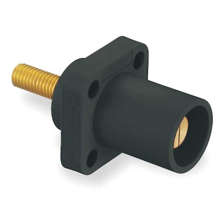 Recpt, Black, Male, Double Set Screw, 400 A MPN:HBLMRSBK