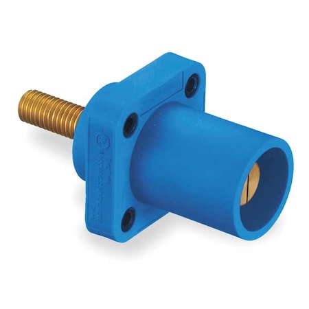 Recpt, Blue, Male, Double Set Screw, 400 A MPN:HBLMRSBL
