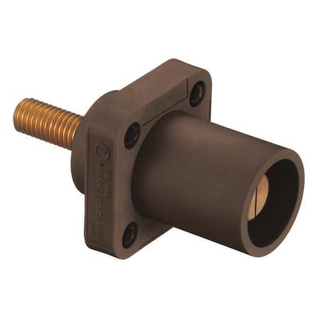 Recpt, Brown, Male, Threaded Stud, 400 A MPN:HBLMRSBN