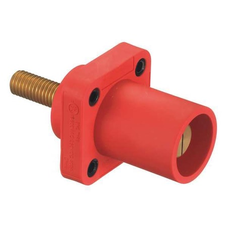 Receptacle, Red, Male, Stud Terminals, 400 A MPN:HBLMRSCR