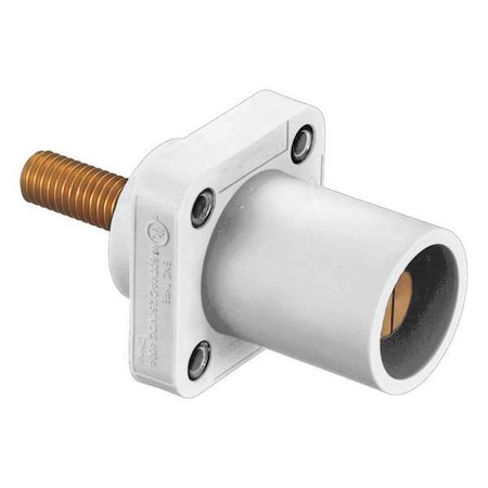 Recpt, White, Male, Stud Terminals, 400 A MPN:HBLMRSCW