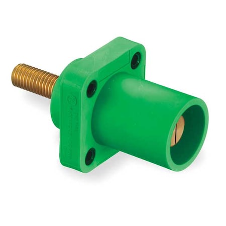 Recpt, Green, Male, Double Set Screw, 400 A MPN:HBLMRSGN