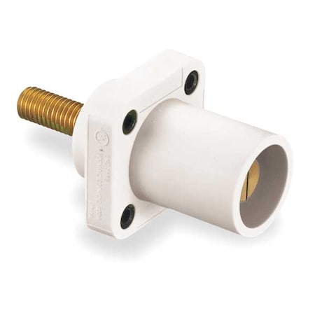 Recpt, White, Male, Double Set Screw, 400 A MPN:HBLMRSW