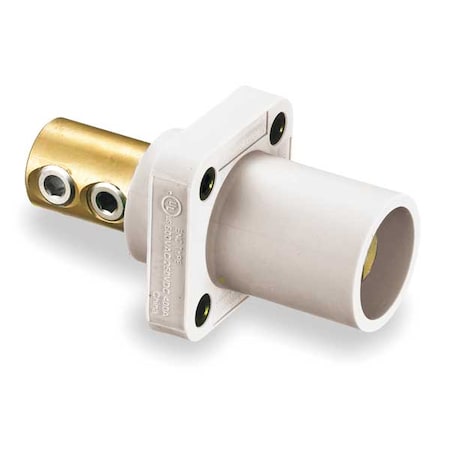 Recpt, White, Male, Double Set Screw, 400 A MPN:HBLMRW