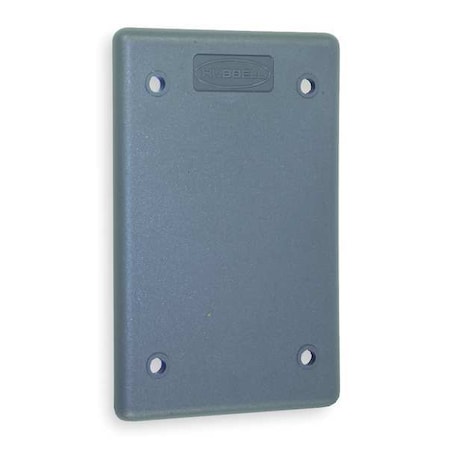 Blank Wall Plates, Number of Gangs: 1 Thermoplastic, Light Texture Finish, Gray MPN:HBLP14FS