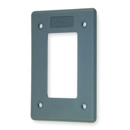 Rocker Wall Plates and Box Cover, Number of Gangs: 1 Non Metallic, Light Texture Finish, Gray MPN:HBLP26FS
