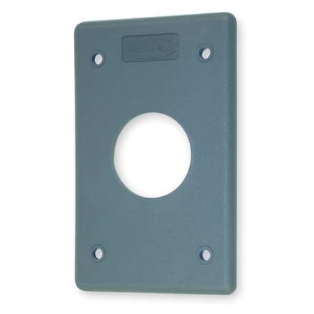 Single Receptacle Wall Plates and Box Cover, Number of Gangs: 1 Non Metallic, Light Texture Finish MPN:HBLP7FS