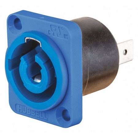 Locking Receptacle, 25 A, 250V AC, Flush Mount, Blue MPN:HBLPMIBL