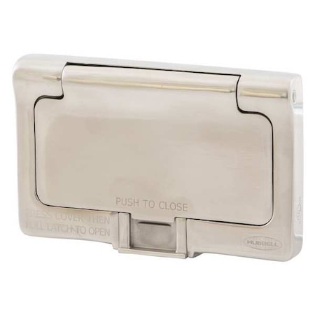 Weatherproof Wall Plate, Number of Gangs: 1-Gang Stainless Steel, Brushed Finish, Silver MPN:HBLSS264X