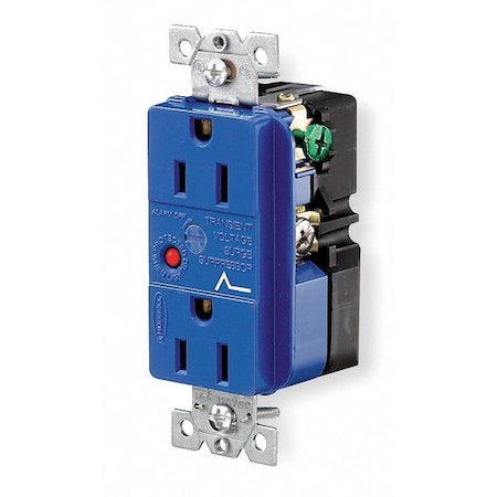 Straight Blade Receptacle, 5-15R, 15 A, 125V AC, 2 Pole, 3 Wire, Flush Mount, Isolated Ground MPN:IG5262SA