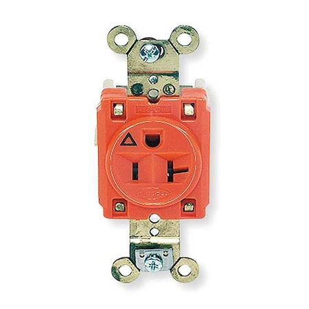 Straight Blade Receptacle, 5-20R, 20 A, 125V AC, 2 Pole, 3 Wire, Flush Mount, Isolated Ground MPN:IG5361