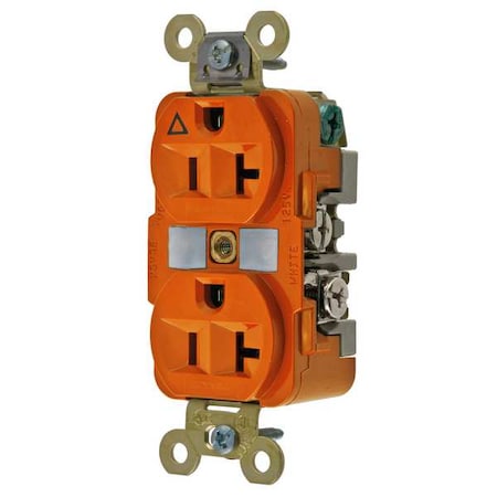 Duplex Straight Blade Receptacle, 5-20R, 20 A, 125V AC, 2 Pole, 3 Wire, Flush Mount MPN:IG5362