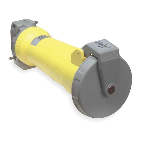 Watertight Pin & Sleeve Connector, 100 A, 125/250V AC, Single Phase, 3 Pole, IEC Grounding, Yellow MPN:M4100C12