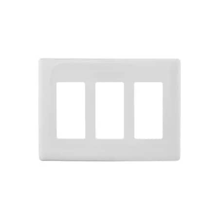 Wallplate, 3G Dec, Snap-On, White MPN:NPS263W